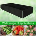 Garden Planting Bag Multi-gird Felt Growing Bag Rectangle Planting Nursery Pot Vegetable Tomato Potato Planting Container Plant