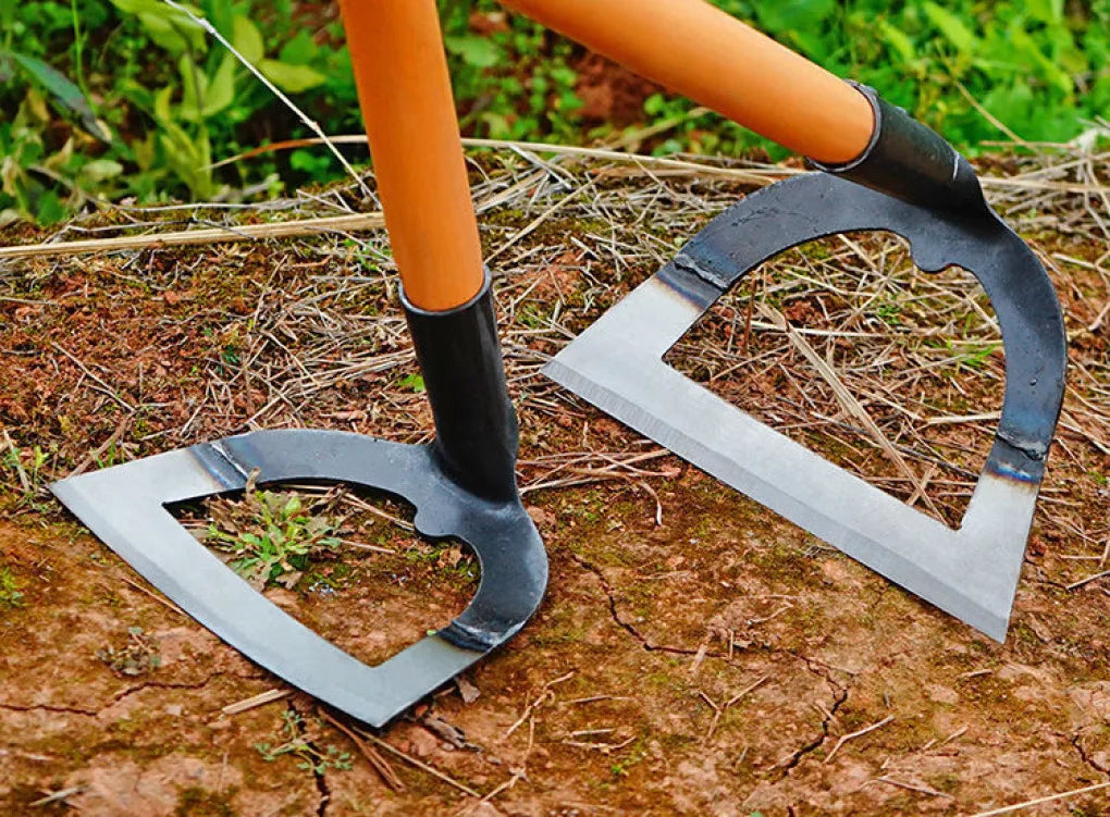 14-26CM Weeding Hoe Handheld Hollow Hoe Thickened Manganese Steel Agricultural Weeding Hoe for Planting Vegetable Garde