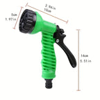 Garden Irrigation Water Pipe Sprinkler Head With 7-Function Nozzle Hose, Car Cleaning Spring Pipe, Plastic Hose Cleaning Tool