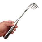 3/5 Claws Garden Hand Rake Manual Integrated Small Leaf Rakes Gardening Tool Stainless Steel Weeding Removal Puller Garden Yard