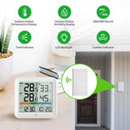 Wireless Indoor Outdoor Thermometer Hygrometer Digital Temperature Humidity Monitor With Remote Sensor Home Weather Station