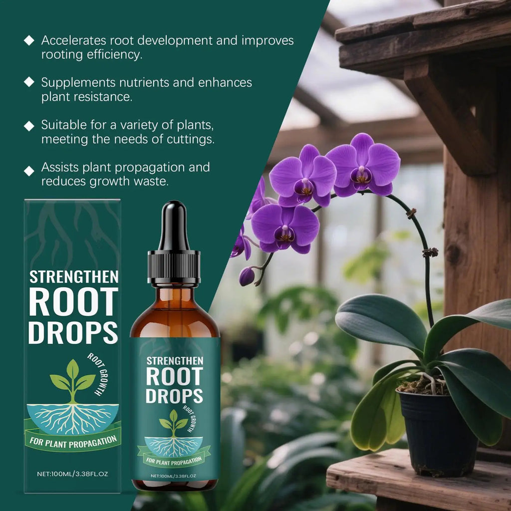 Root Drops for Propagation Rooting Liquid Fertilizer Supplement 100ml Root Booster for Plants Indoor Gardening Outdoor Gardening