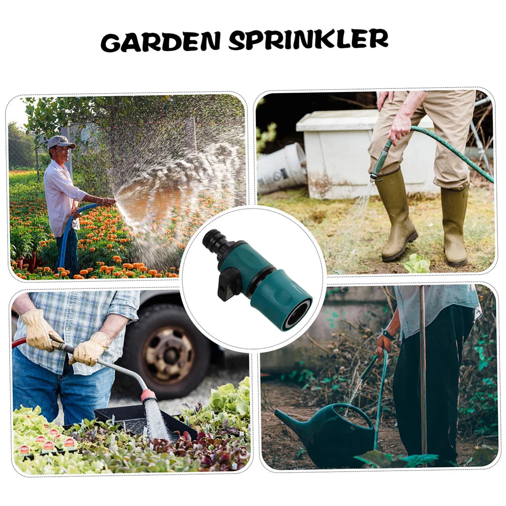 Garden Hose Quick Connect Coupler - Shut Off Valve Adapter for Watering Irrigation System Tap Faucet Fitting In-Line Connector