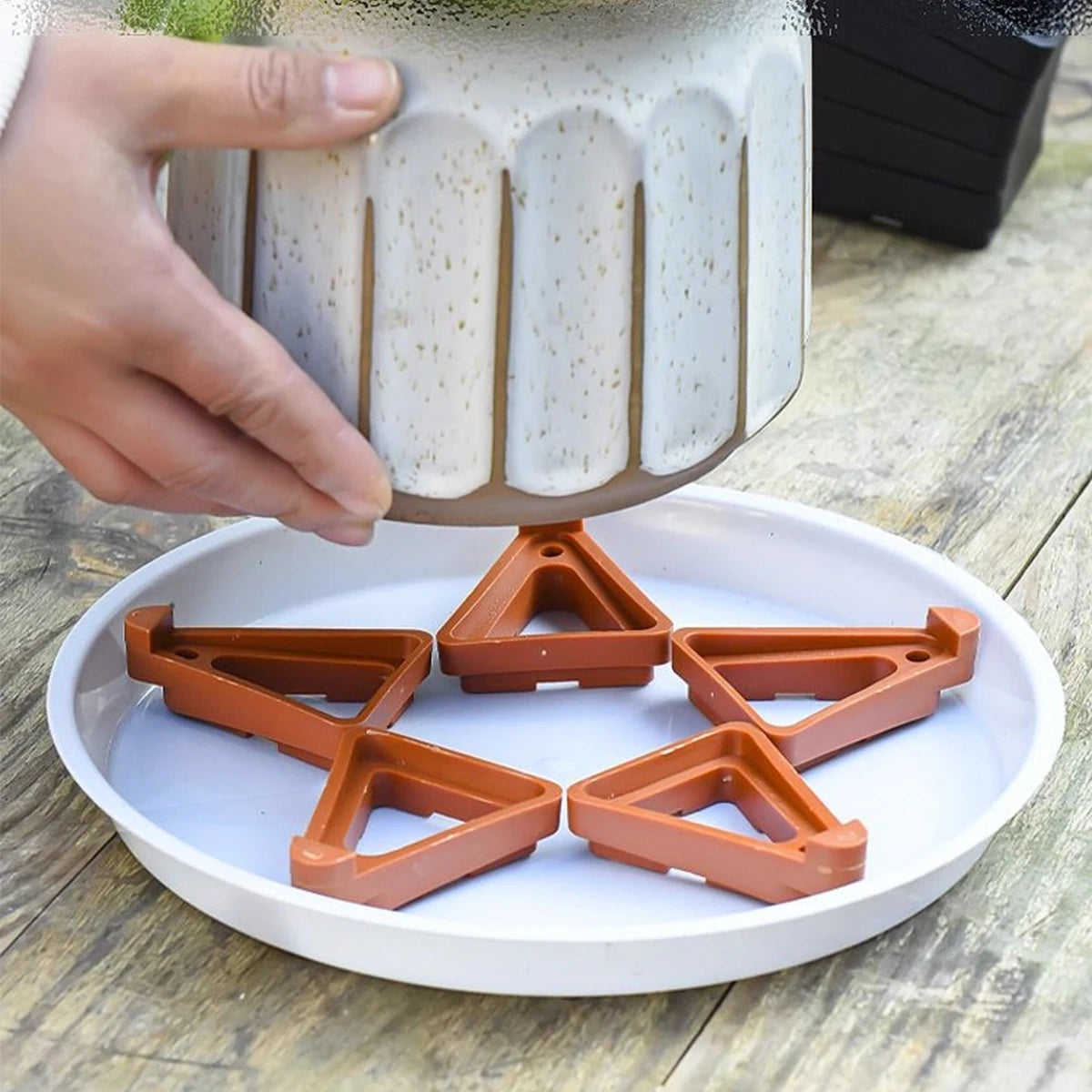 10/30 PCS Plant Pot Feet Flower Pot Risers Stand with Holes Drainage Saucer Pads Prevent Root Rot for Indoor Outdoor Plants