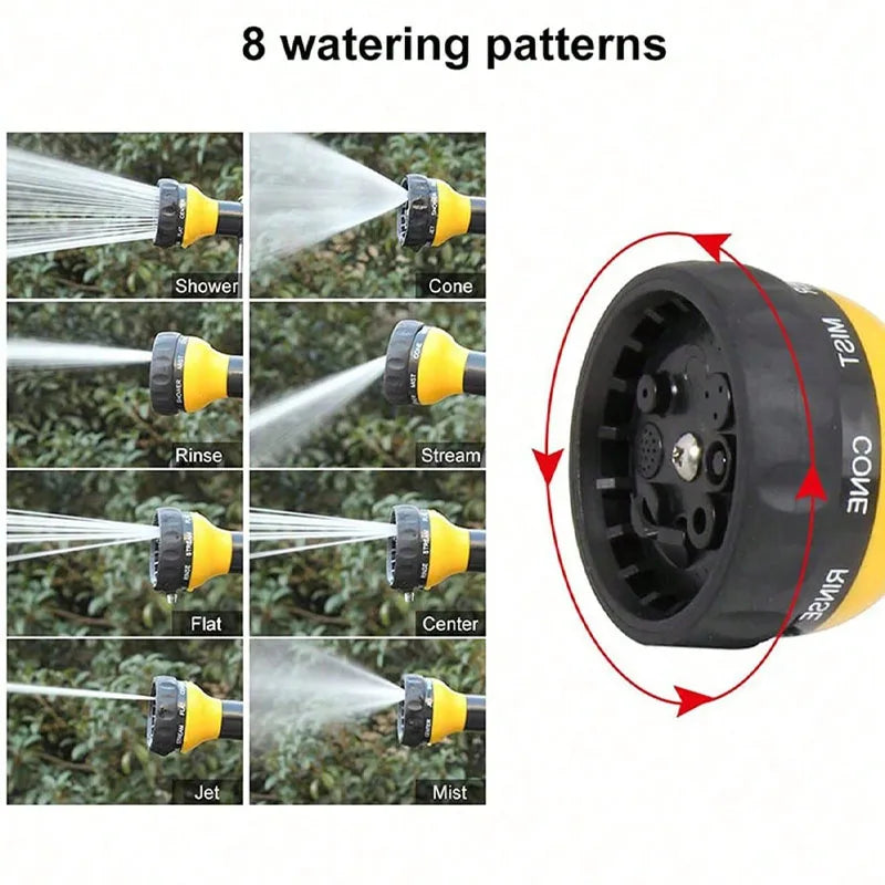 Garden Water Pipe 2.5-30M Farm Irrigation Expandable Flexible Two-Color Tube Car Washing Foam Water Gun, Garden Tools