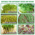 Stainless Steel Seed Sprouting Kit 3-Tier Microgreens Growing Tray 6.5/8.5 in Dia Stackable Round Sprouter Maker Sprouts Grower