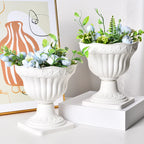 1pcs Large Outdoor Planter Roman Column Flower Pot Planting Pots Balcony Household White Plastic Porch Decor Flowerpot