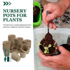 20-160PCS ﻿ 3.15 Inch Biodegradable Paper Pulp Seedling Starter Trays for Garden Planting Nursery Seed Germination Transplanting