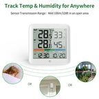 Wireless Indoor Outdoor Thermometer Hygrometer Digital Temperature Humidity Monitor With Remote Sensor Home Weather Station