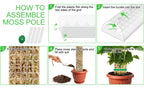 Plants Moss Pole Garden Subject Flower Plant Climbers Bonsai Accessories Pots Tutors ,for Planters Plants Growth Holder Support