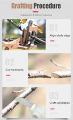 Garden Pruning Shears V-Cut Grafting Shears Pruner Scissors Cutting Tool For Grafting Fruit Tree Nursery Tool Cut Depth 2.5cm
