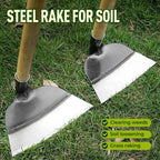 Garden Hoe Steel Hand Weeding Tool Heavy Durable Soil Digging Hoe Loosening Tool Agriculture Farming Farmer Tools Accessories