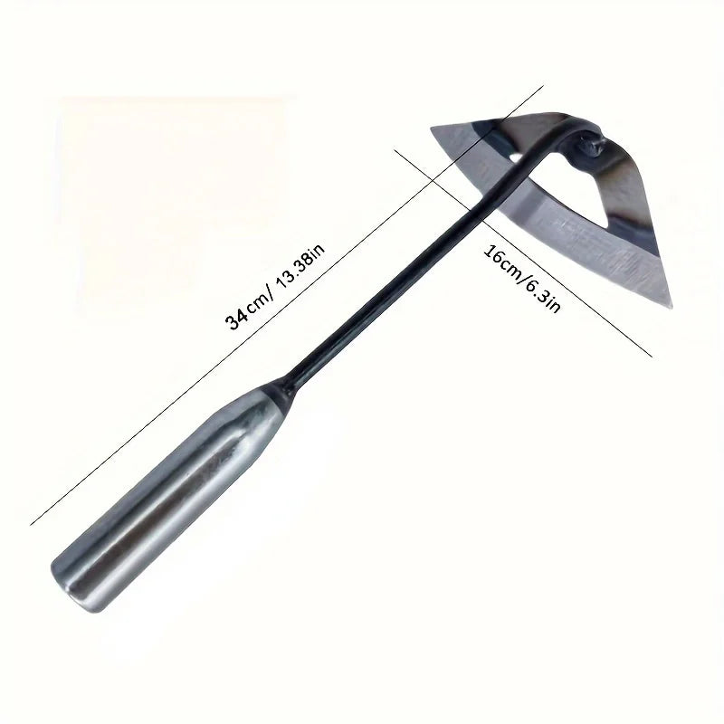 Hollow Weeding Hoe Handheld Weeding Rake Manganese Steel Quenched Garden Hoe for Weeding Planting Digging, Heavy Duty Agricultur