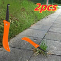 2pcs Heavy Duty Weed Puller – Durable Metal Garden Weeder Tool, Foldable & Lightweight for Lawns & Pathways, No Batteries, Orang