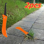 2pcs Heavy Duty Weed Puller – Durable Metal Garden Weeder Tool, Foldable & Lightweight for Lawns & Pathways, No Batteries, Orang