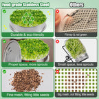 Stainless Steel Seed Sprouting Kit 3-Tier Microgreens Growing Tray 6.5/8.5 in Dia Stackable Round Sprouter Maker Sprouts Grower