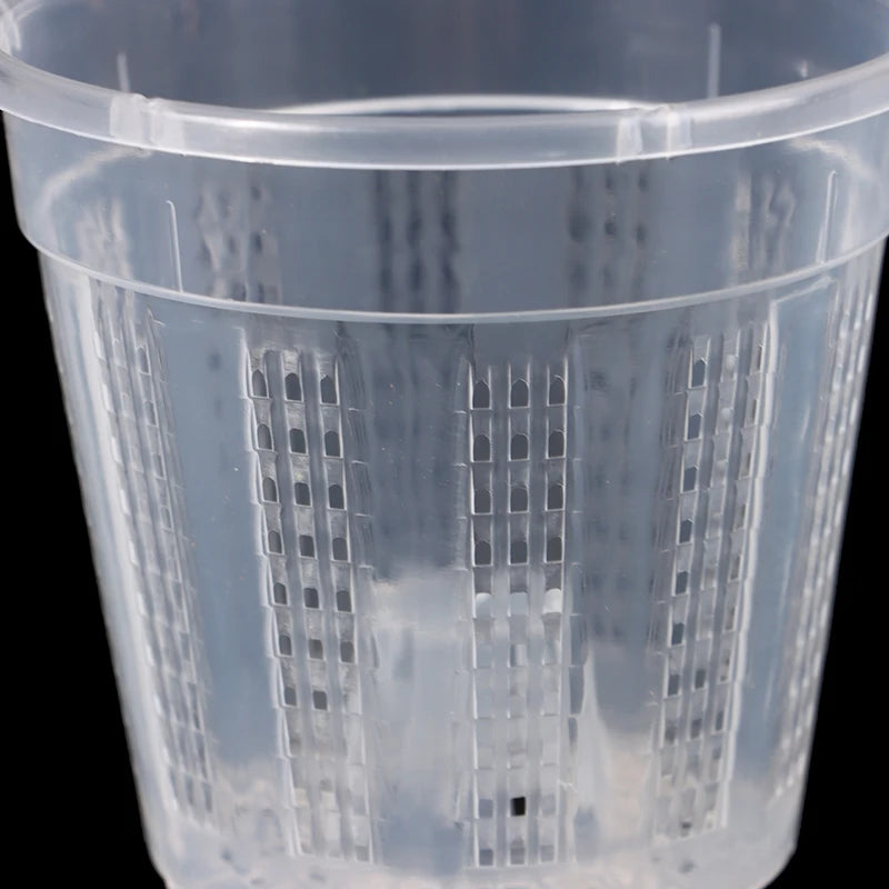 1Pc Household Garden Planter Drainage Pots With Holes Transparent Orchid Baskets Plastic Breathable Flower Pots Accessories