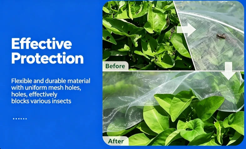 Garden Plant Protective Netting 60‑Mesh, Pest & Bird Proof Cover for Vegetable Flower Fruit Plant Care Protection