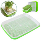 Hydroponic Microgreens Sprouter Tray Seed Sprouting Plates Wheatgrass Grower Nursery Trays for Home Garden Soilless System