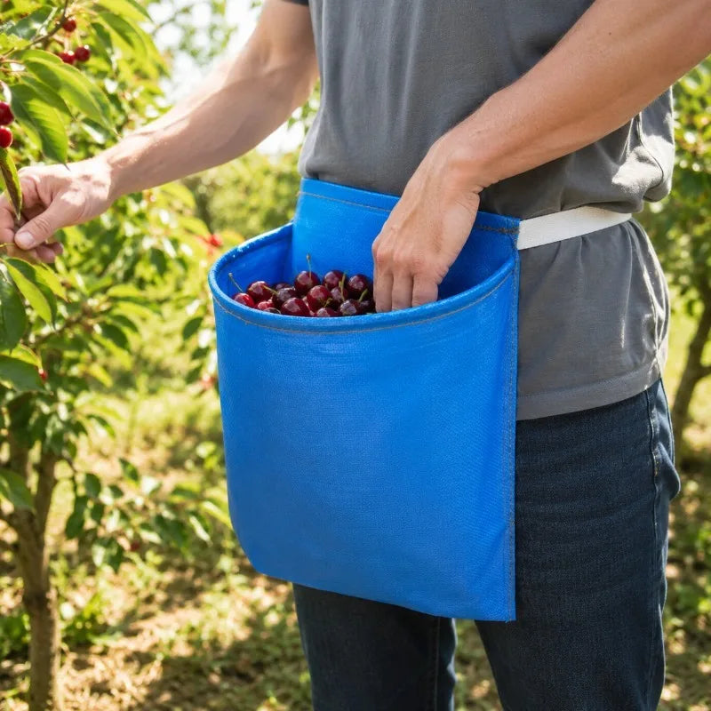 Fruit and Vegetable Picking Apron Garden Fruit Picking Bag Waterproof and Portable Agricultural Picking Waist Bag