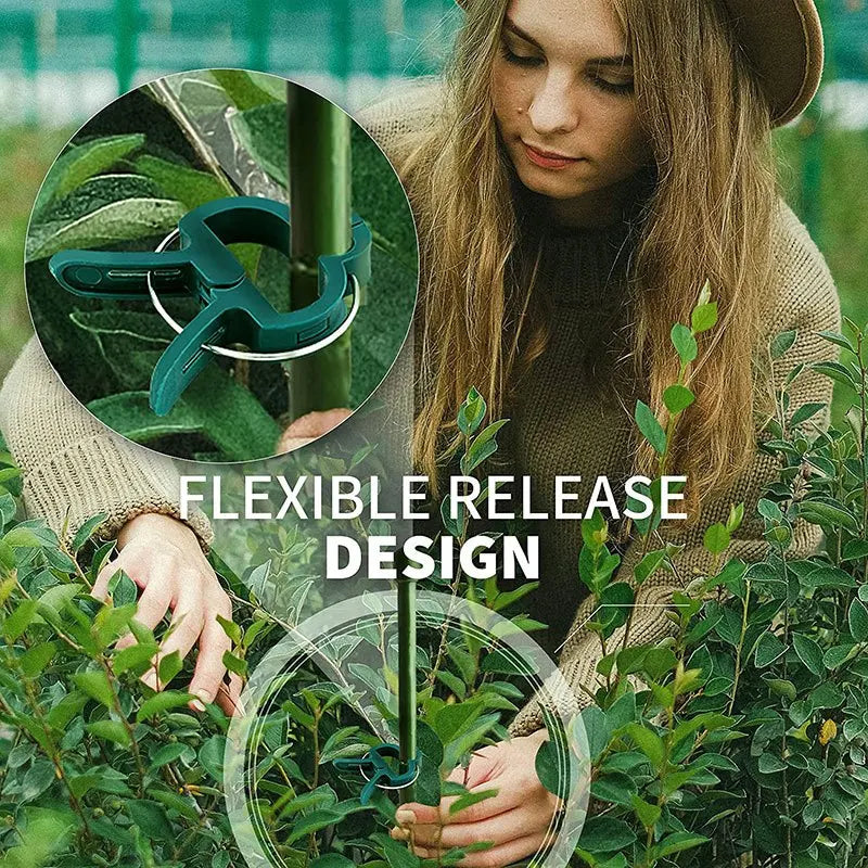 20Pcs Plant Fixed Clips Reusable Garden  Greenhouse Bracket for Fixed Plants Vine Flower  Seedling Stem Suppor t Garden Supplies