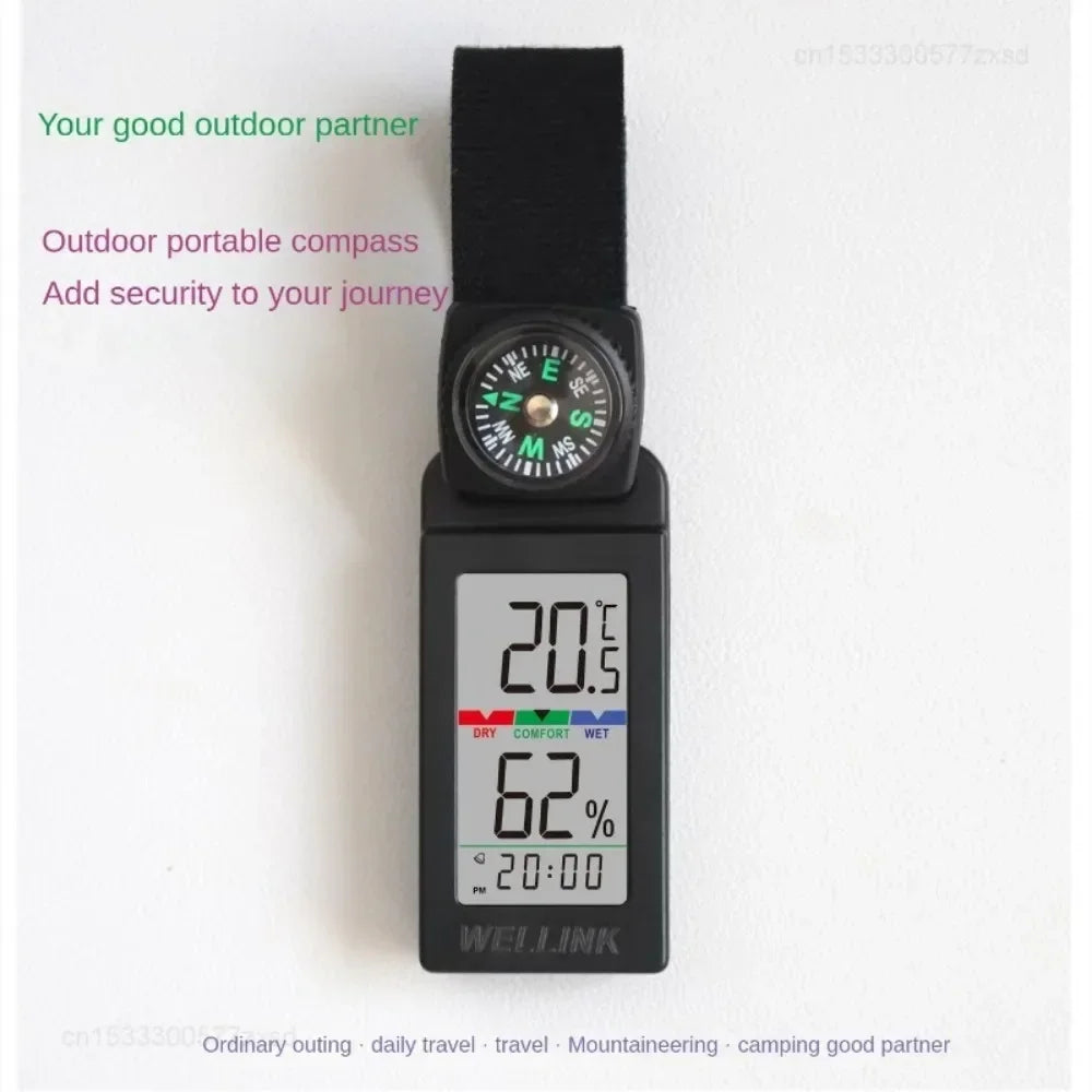 Thermometer Outdoor Temperature and Humidity Meter Camping Mountaineering Vehicle Sensor LCD Indoor Temperature Tools