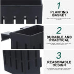 3pcs Plastic Aquarium Plant Holder Fish Tank Aquatic Hanging Aquatic Planter Aquarium Stand Pots Holders Flowerpot Basket Plants