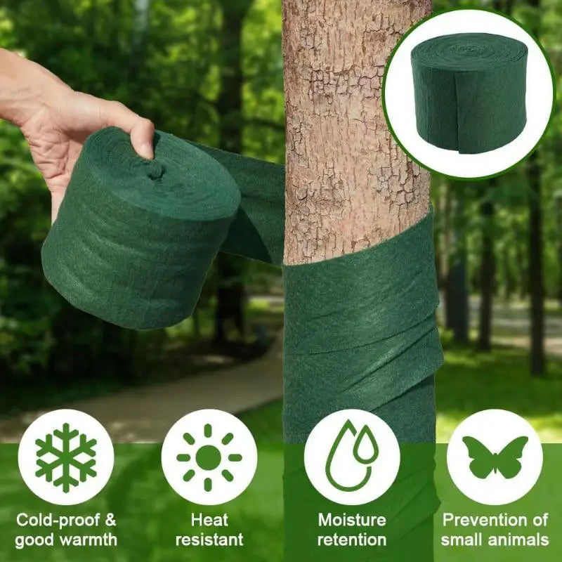 ●Tree Protector Wrap For Winter Freeze Protection- Breathable Trunk Bark Guard Away From Deer Animal,For Shrub Young Tree Plants