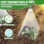 E74E 20pcs Clear Plastic Plant Protectors for Seedling Defense Sun Frosts Snail Bird