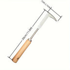 Stainless steel gap weeding tool, L-shaped multi-purpose garden hand tool, used for clearing weeds in yards, terraces, and lanes