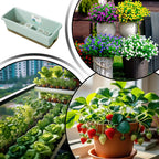 Self Watering Plant Pot Vegetables Container with Base Drainage Hole And Absorbent Rope Rectangular Flower Pots for Vegetable