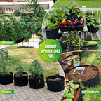 6+1 Grids Nonwoven Planting Grow Bag Pots Gardening Supplies Outdoor Garden Planters Vegetable Flower Pot Container Seeds Sack