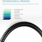 Garden Water Hose Black Pipe 1.5/2M Flexible Pull Extension Pipes Shower Accessories New SUS304 Bathroom Extendable Hoses Home