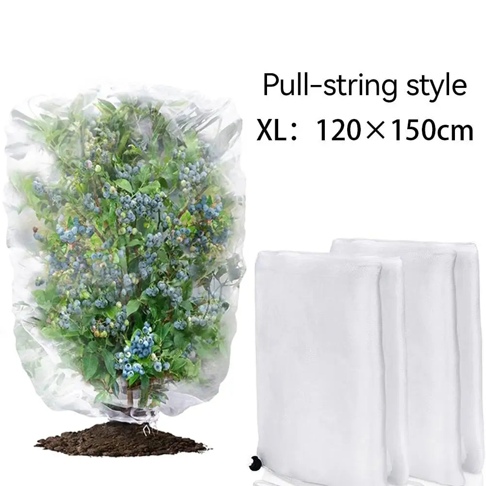 Insect Netting Cover for Plants with Zipper & Drawstring Breathable Anti-Bug Mesh for Garden Vegetables, Trees & Potted Plants