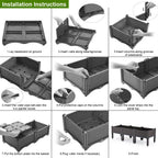 Elevated Raised Garden Bed with Legs Plastic Planter Box with Drainage Holes for Flowers Herbs Gardening Balcony Vegetable Pot