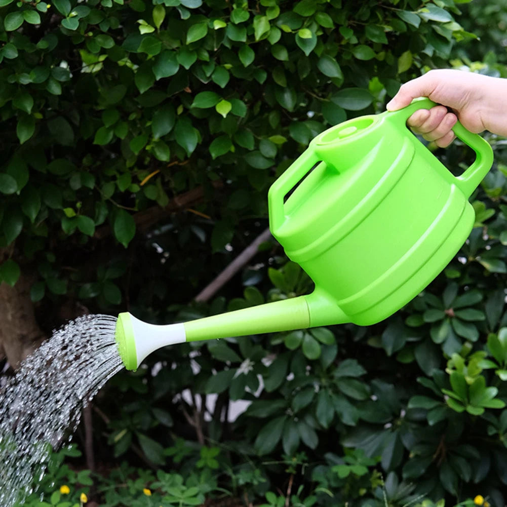 Long Spout Watering Pot For Garden With Sprinkler Head Comfort Grip Watering Kettle Lightweight Large Water Can For Garden