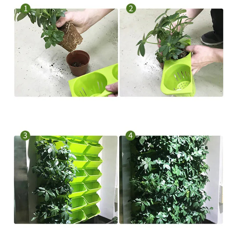 Wall Hanging Planter Vertical Plant Pouch Pot Garden Planter Container Flowers Vegetables Herbs Indoor Outdoor Garden Decoration