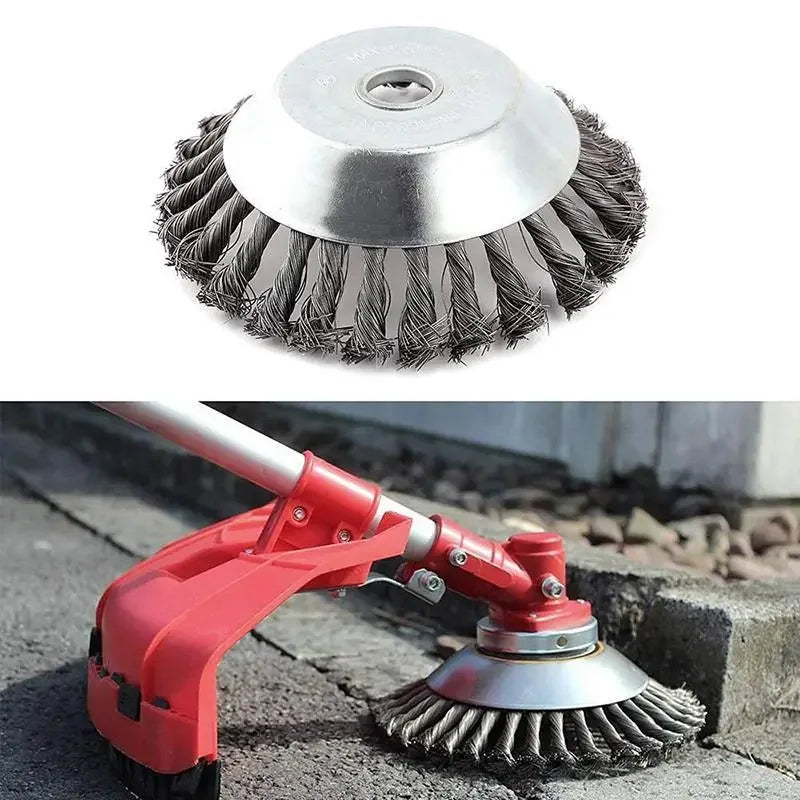 Steel Wire Weeding Garden Weed Wheel Tools Rust Removal Twisted Wire Steel Wire Grass Trimmer Head Weed Mower Accessories