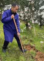 Agricultural Loose Soil Fork Fourtooth Manganese steel farming tools loosening and clearing Manual Garden Soil Turning Artifact