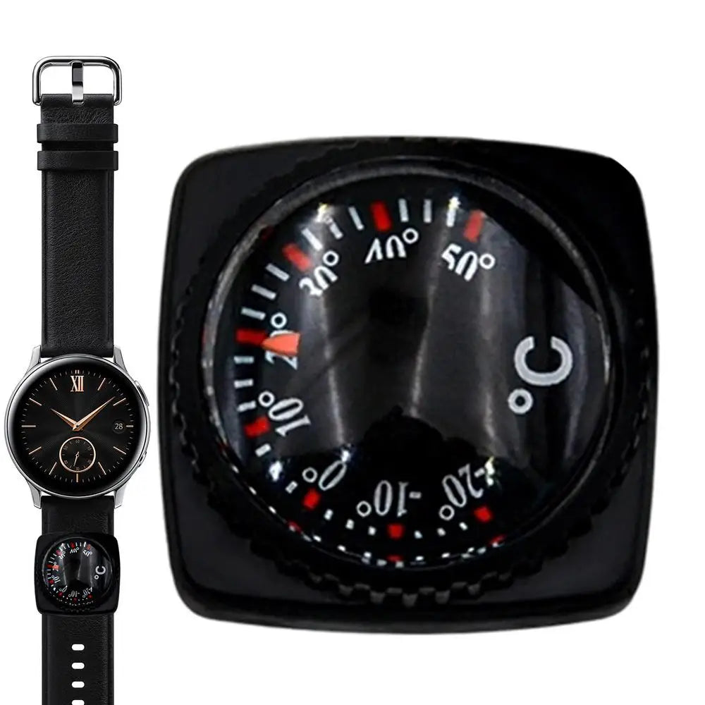 Outside Temperature Gauge 24mm Wearable Portable Accuracy Gauge with Case Indoor Outdoor Thermograph for Car Rv Motorcycle