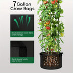3/5/7Gallon Green Felt Plant Strong Grow Bags Gardening Aeration Planting Pot Container Maintain Humidity