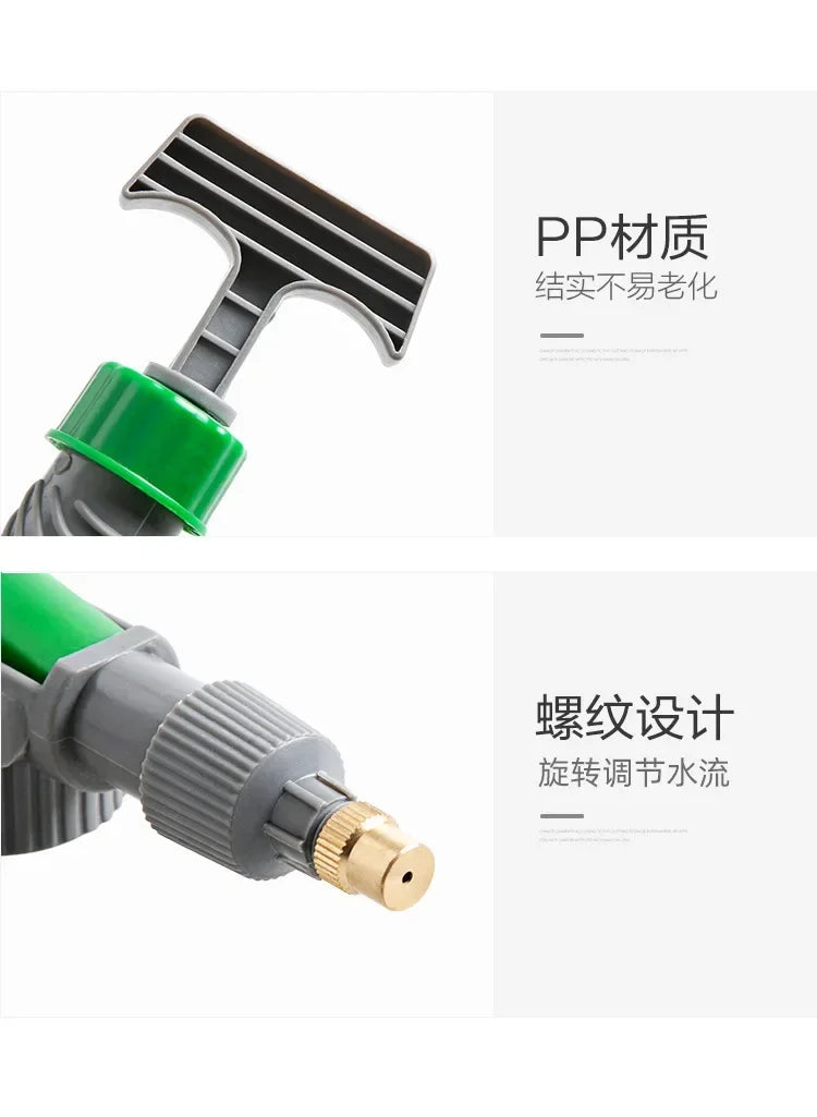 Gardening Watering Sprayer Beverage Bottle Watering Can High Pressure Small Manual Pressure Adjustable Spray Head