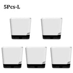 5Pcs Plant Pots, Self Watering Flower Pots Indoor Outdoor, Self Watering Planters with Drainage Hole & Clear Saucer Reservoir