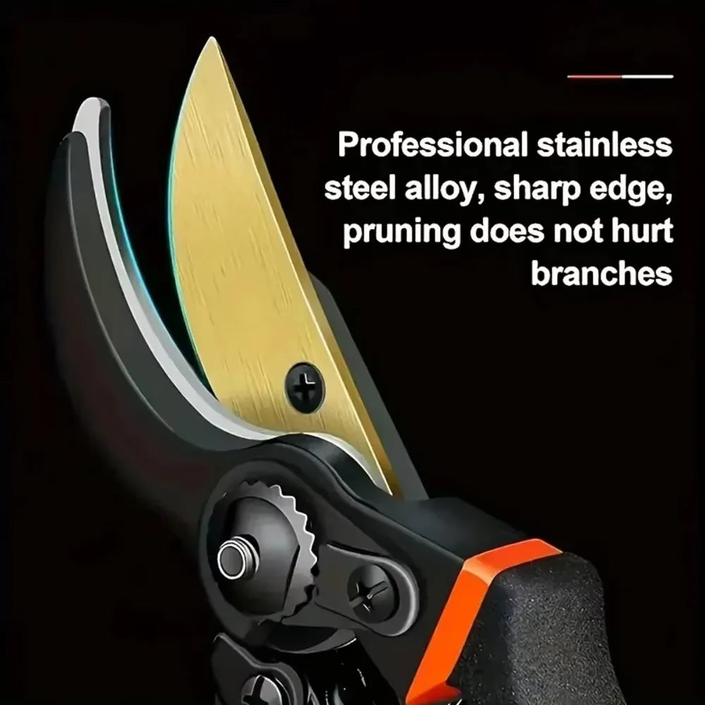 Professional Garden Pruning Shears, Multifunctional Hand Pruner for Trimming Plants, Shrubs, Branches, Orchard & Horticulture