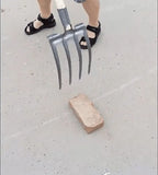 Agricultural Loose Soil Fork Fourtooth Manganese steel farming tools loosening and clearing Manual Garden Soil Turning Artifact