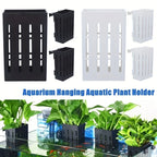 3pcs Plastic Aquarium Plant Holder Fish Tank Aquatic Hanging Aquatic Planter Aquarium Stand Pots Holders Flowerpot Basket Plants