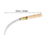 Home Garden Weeding Sickle Sharp Stainless Steel Mowing Tool with Non-Slip Handle for Gardening Weeding & Harvesting
