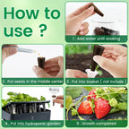 100Pcs Seed Grow Sponges Replacement Root Growth Sponges Seedling Starter Plugs Starting Seed Pod Hydroponic Garden Planting