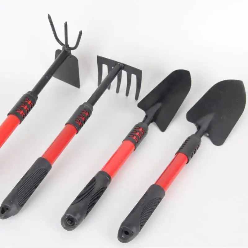 1 Piece Five-Tooth Gardening Spade Rake Hoe Integrated Design Comfort Handle for Outdoor Garden Weeding Digging Planting