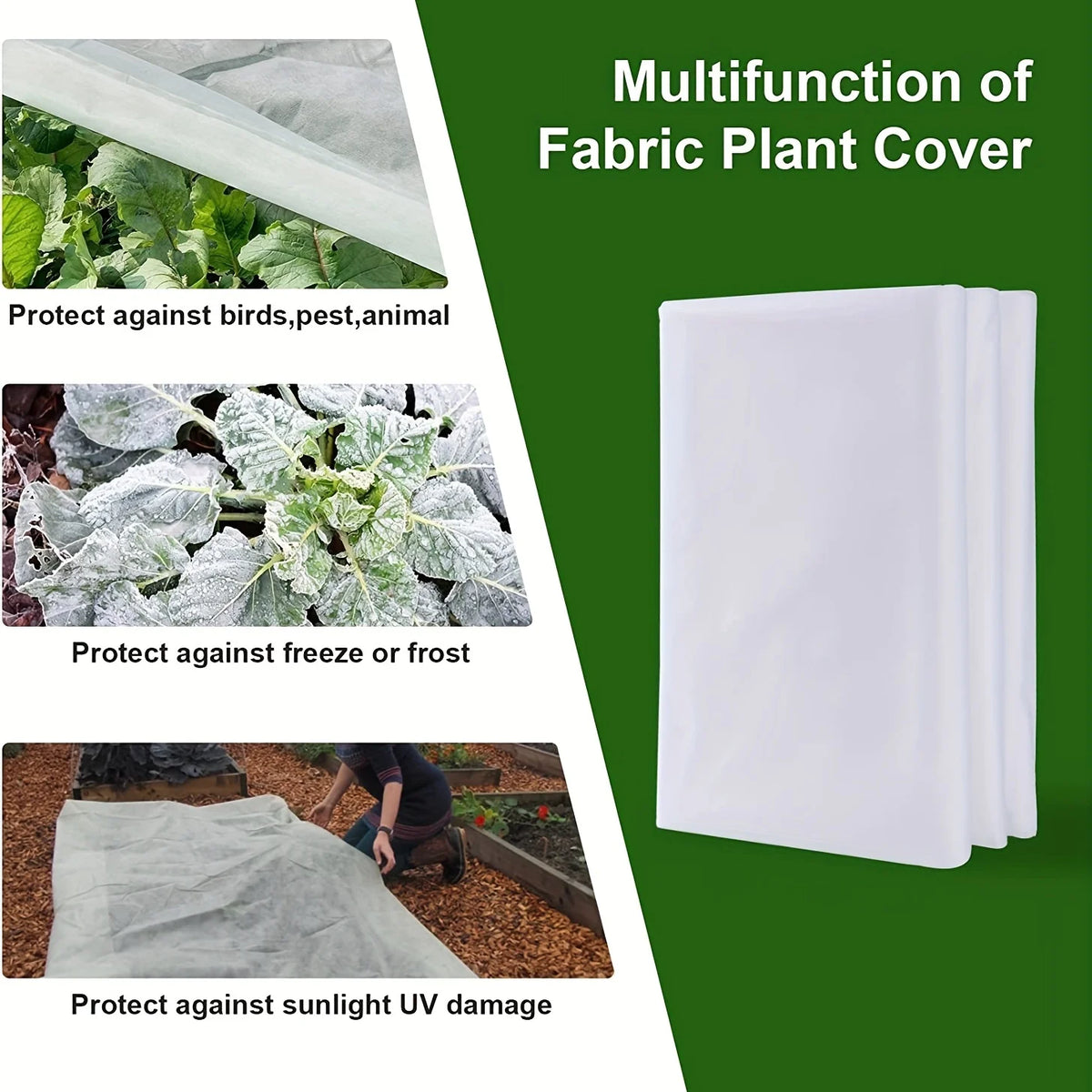 Plant Cold Protection Cover Thickened Floating Surface Covering Cloth160cm×1000cmNon-woven Fabric Vegetable and Fruit Tree Frost